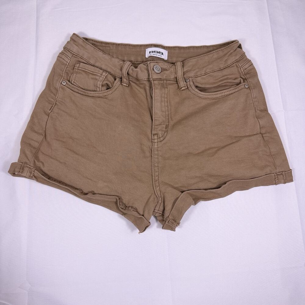 RSQ Tan Denim Shorts-Cuff Hems-16 Super High Rise Mom